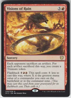 MTG Visions of Ruin 36 Commander: Innistrad: Midnight Hunt R Normal NM - Image 1
