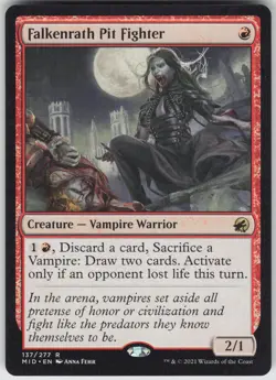 MTG Falkenrath Pit Fighter 137 Innistrad: Midnight Hunt R Normal NM - Image 1