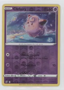 Clefairy Reverse Foil Pokemon Sword & Shield Rebel Clash #074 - Image 1