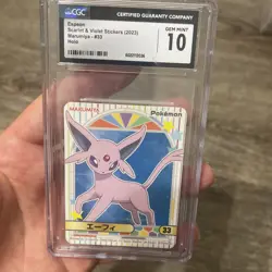2023 POKEMON SCARLET & VIOLET STICKERS MARUMIYA - HOLO - JPN #33 ESPEON CGC 10 - Image 3