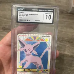 2023 POKEMON SCARLET & VIOLET STICKERS MARUMIYA - HOLO - JPN #33 ESPEON CGC 10 - Image 4