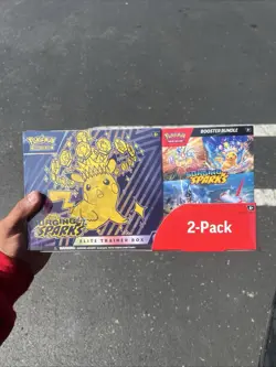 Pokemon Surging Sparks ETB + Booster Bundle COSTCO 2-PACK SEALED - LOT OF 6!! - Image 2