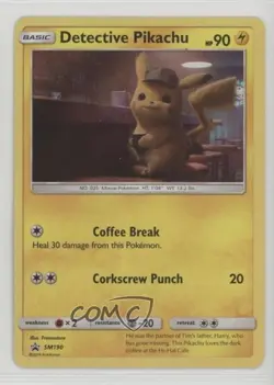 Detective Pikachu Pokemon Sun & Moon Black Star Promo #SM190 - Image 1