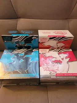 Pokemon TCG Black Bolt & White Flare ETB Lot Of 4 (x2 sets) - Image 1