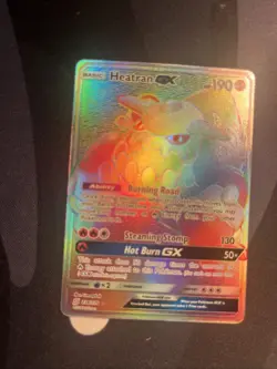Heatran GX 238/236 Rainbow Secret Rare SM Unified Minds Pokemon TCG - Image 1