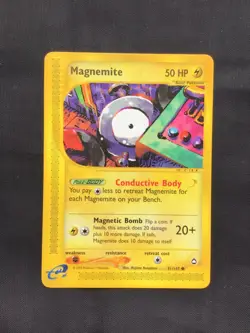 Pokemon Cards: Aquapolis Common: Magnemite 91/147 - Image 1