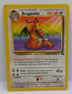 Dragonite 19/62 Fossil Regular LP Pokemon - Image 1