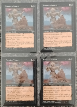 Magic The Gathering Forsaken Wastes x4 Enchant World Black Kevin Walker - Image 1