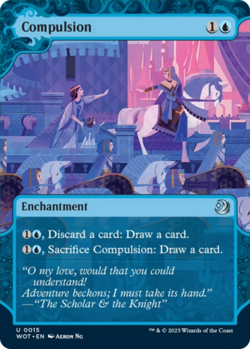 4x Compultion - BORDERLESS - MTG - Wilds of Eldraine - WOE - NM - Image 1