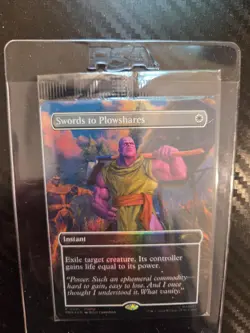 Magic the Gathering PSA Magazine Promo Swords to Plowshares Thanos - Image 2