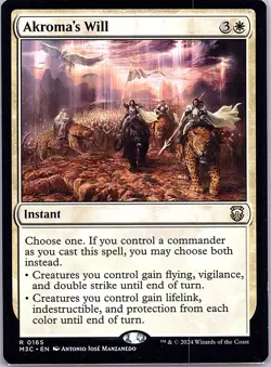Akroma's Will 165 Rare Commander: Modern Horizons 3 Magic: The Gathering NM - Image 1
