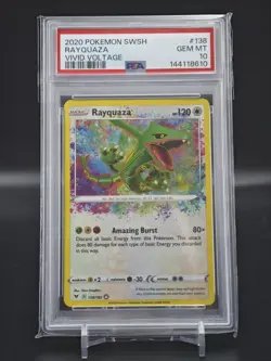 Pokemon TCG Rayquaza Vivid Voltage 138/185 Holo Amazing Rare PSA 10 Gem Mint - Image 1