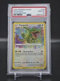 Pokemon TCG Rayquaza Vivid Voltage 138/185 Holo Amazing Rare PSA 10 Gem Mint - Image 4