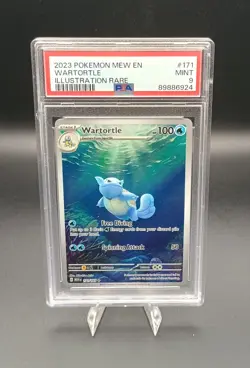 2023 Pokemon Wartortle 171/165 Scarlet & Violet 151 Holo Illustration Rare PSA 9 - Image 1