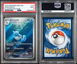 2023 Pokemon Wartortle 171/165 Scarlet & Violet 151 Holo Illustration Rare PSA 9 - Image 3