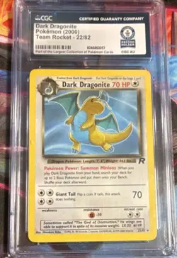 Dark Dragonite Team Rocket 22/82 Rare CGC World Record 1 of 1 2000 Vintage - Image 1