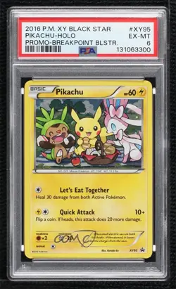 Pikachu Pokemon XY Black Star Promo PSA 6 - Image 1