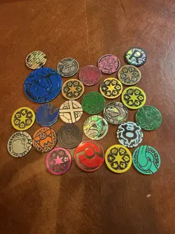Vintage Pokemon Nintendo Battle Coin Token Lot Holographic TCG Game Pieces - Image 2
