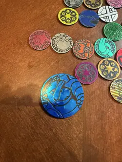 Vintage Pokemon Nintendo Battle Coin Token Lot Holographic TCG Game Pieces - Image 4