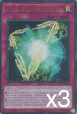 3X Yugioh Mathmech Superfactorial MP25-EN287 Ultra Rare 1st Edition NM - Image 1