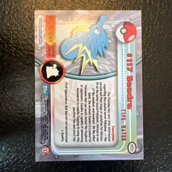 Seadra Non Holo #117 Blue Label 2000 Topps TV Animation Edition Pokemon - Image 2