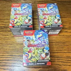 Pokemon Scarlet & Violet Booster Bundle Boxes 3x Sealed - 6 Packs Each - Image 1