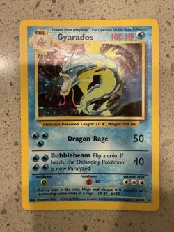 Pokemon TCG Gyarados Base Set 6/102 Holo 1999-2000 Wizards Base Set Copyright... - Image 2