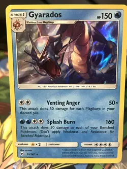 Gyarados 33/147 Holo Rare Burning Shadows Pokemon Near Mint - Image 1