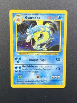 Gyarados 6/102 Unlimited Base Set Holo Rare Pokemon TCG - LP/MP - Image 1