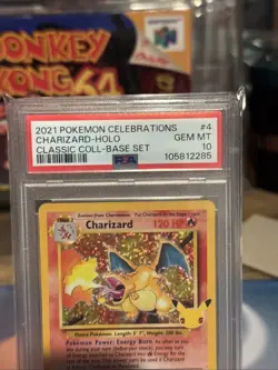 2021 Pokemon Celebrations Charizard-Holo #4 GEM MT PSA 10 Classic Coll-Base Set - Image 3