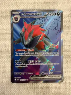 N's Zoroark ex 175/159 Ultra Rare Journey Together Pokemon NM - Image 1