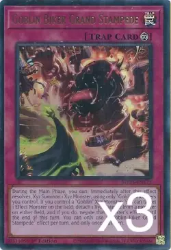 3X Yugioh Goblin Biker Grand Stampede MP25-EN173 Ultra Rare 1st Edition NM - Image 1