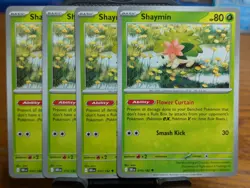 Pokemon TCG Destined Rivals Shaymin 010/182 x4 Playset - Image 1