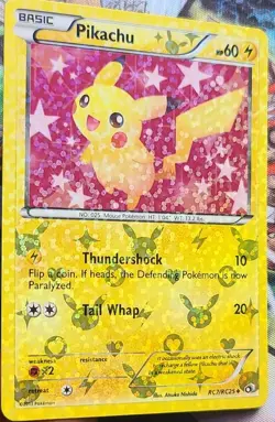 Pokemon Pikachu RC7/RC25 Radiant Collection Holo Uncommon 2013 Basic 60 HP - Image 3