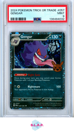 GENGAR POKEMON TRICK OR TRADE 2024 057 PSA 9 - Image 1