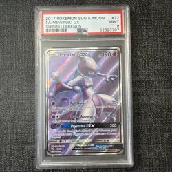 Pokemon TCG - Mewtwo GX 72/73 - Shining Legends Sun & Moon - Graded PSA 9 MINT - Image 1