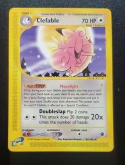 Clefable RARE Nintendo Pokemon TCG 41/165 Expedition 2002 non holo 70 HP - Image 1