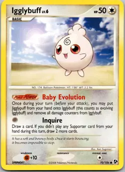 POKEMON IGGLYBUFF 70/106 COMMON GREAT ENCOUNTERS NM/M - Image 1