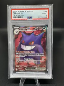 2024 POKEMON TEF EN-TEMPORAL FORCES ULTRA RARE #193 GENGAR EX PSA 9 - Image 1