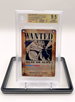 2024 One Piece Marshall.D.Teach Super Rare Wanted GEM MINT #OP09-093 BGS 9,5 - Image 1