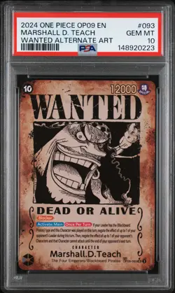 2024 ONE PIECE OP09-EMPERORS IN THE NEW WORLD #093 MARSHALL D. TEACH PSA 10 - Image 1