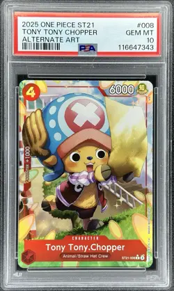 One Piece Tony Tony Chopper Alternate Art #ST21-008 Gear 5 (PSA 10) - Image 1