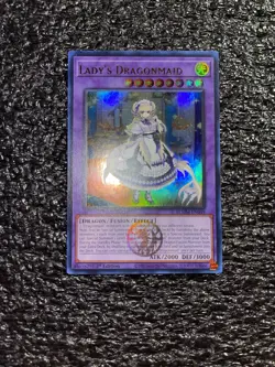 Yugioh! Lady's Dragonmaid BLMM-EN049 Ultra Rare 1st Edition Light Play - Image 1