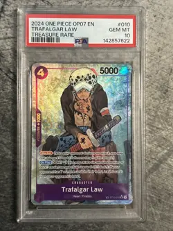 One Piece CCG Trafalgar Law Treasure Rare ST10-010 PSA 10 Gem Mint - Image 1