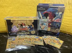 Disney Lorcana The First Chapter Booster Box Sealed, Collection Box, And Promos - Image 1