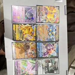 Pokemon TCG 9 Card Lot Holo/Foil English Pikachu V Regirock GX Espeon V - Image 1