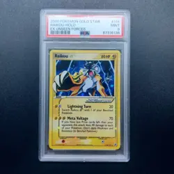 PSA 9 MINT Entei Raikou Suicune Set Gold Star Pokemon Holo EX Unseen Forces Trio - Image 3