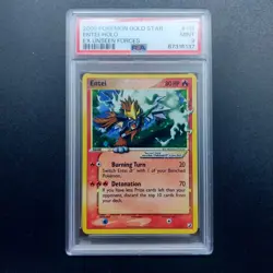 PSA 9 MINT Entei Raikou Suicune Set Gold Star Pokemon Holo EX Unseen Forces Trio - Image 5