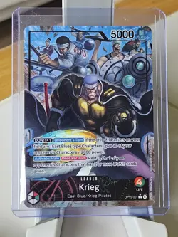 OP15-001 Krisg Alt Art Leader Card One Piece Card Game English Mint - Image 1