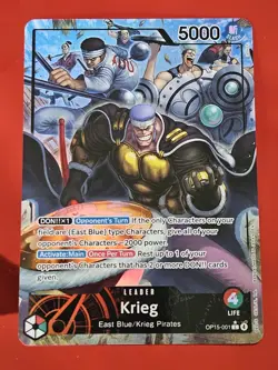 OP15-001 Krisg Alt Art Leader Card One Piece Card Game English Mint - Image 3